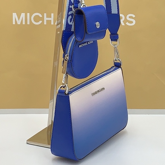 MICHAEL KORS SMALL XBODY SHOULDER BAG W TECH ELECTRIC BLUE MULTI COLOR - Picture 7 of 16